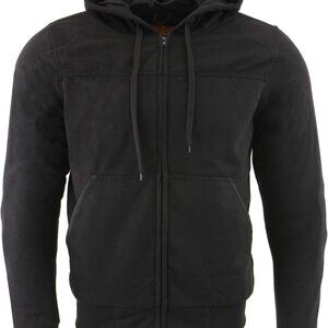 Milwaukee Leather MPM1788 Men's Black CE Approved Armored Riding Hoodie Sweater
